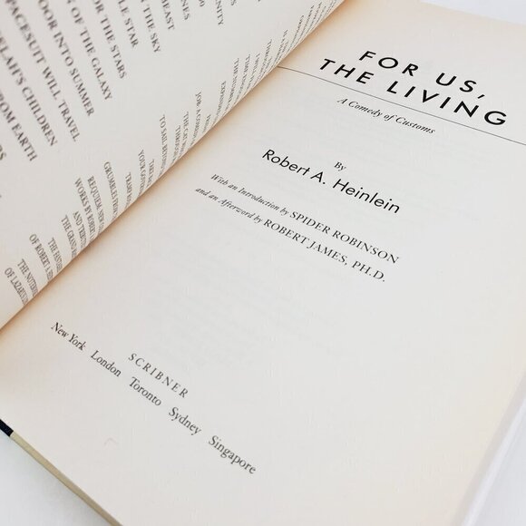 For Us The Living Robert A. Heinlein Book Hardcover HCDJ 2004 Seemingly Unread - Picture 9 of 11